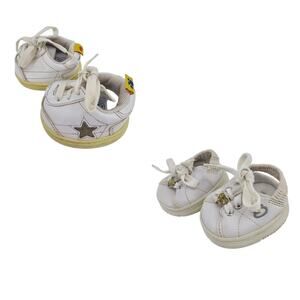 2 Pairs of Build A Bear Workshop White Skechers Tennis Sneaker Shoes for Plush